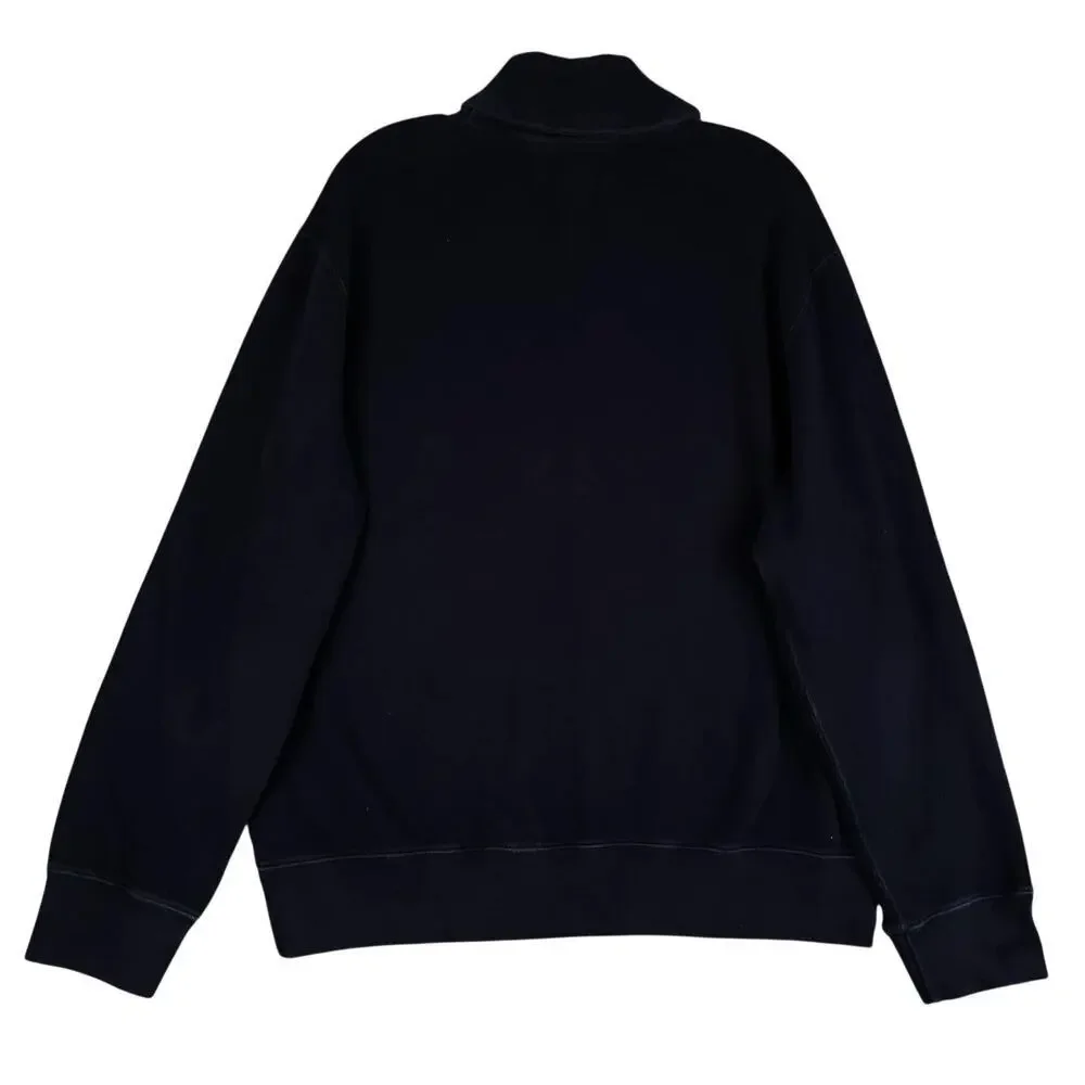 Polo Ralph Lauren Men's Shawl Collar Sweater Terry Knit Sweatshirt Navy Blue